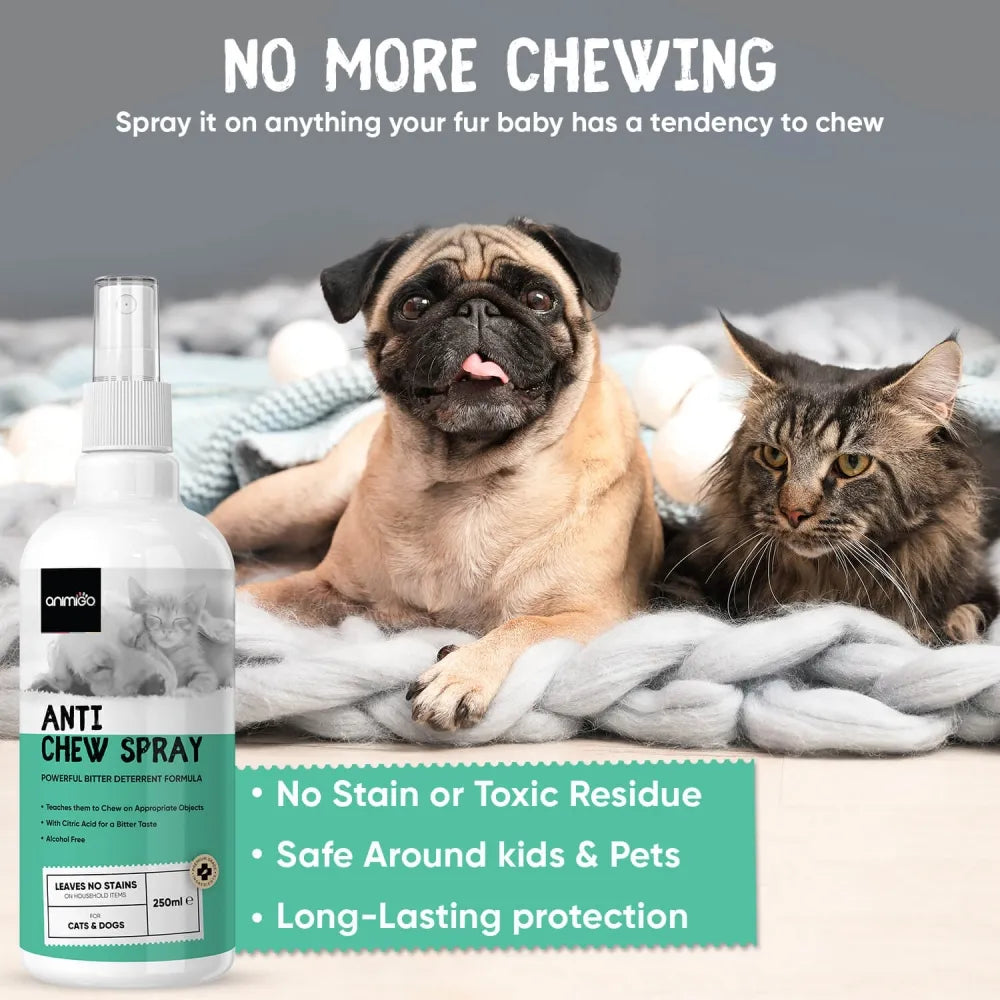 Animigo Anti Chew Spray for Dogs Cats 250ml Bitter Taste Repellent Spray Animigo UK