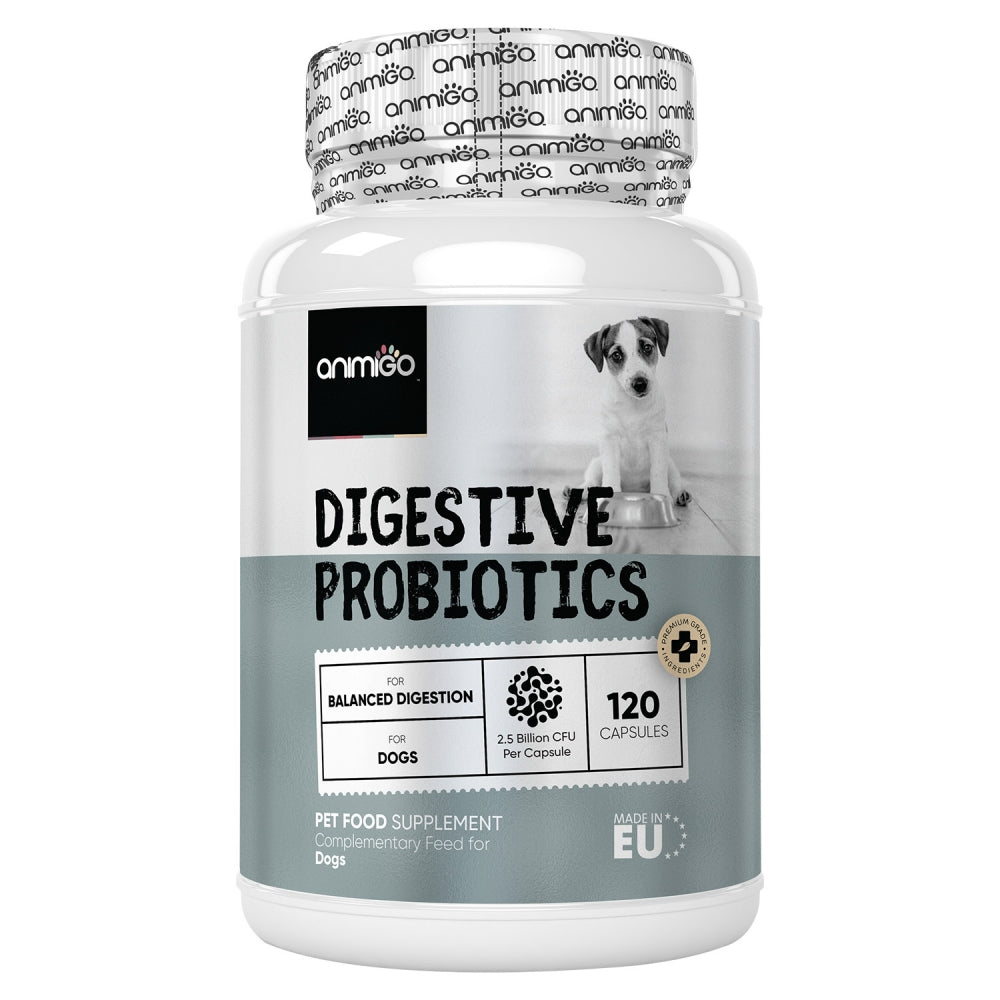 Digestive Probiotics Natural Digestive Capsules for Dogs Animigo Animigo UK